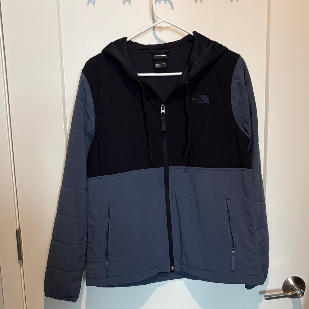 The North Face Women’s Hooded Two-Tone Jacket — Black & Slate Blue